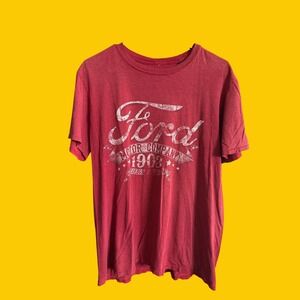 Vintage Style Ford Motor Company 1903 Graphic T-Shirt Heather Red Large
